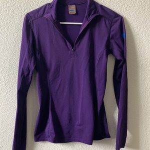 Arc’teryx PolyPro Lightweight 1/4 Zip Baselayer Purple Small.
